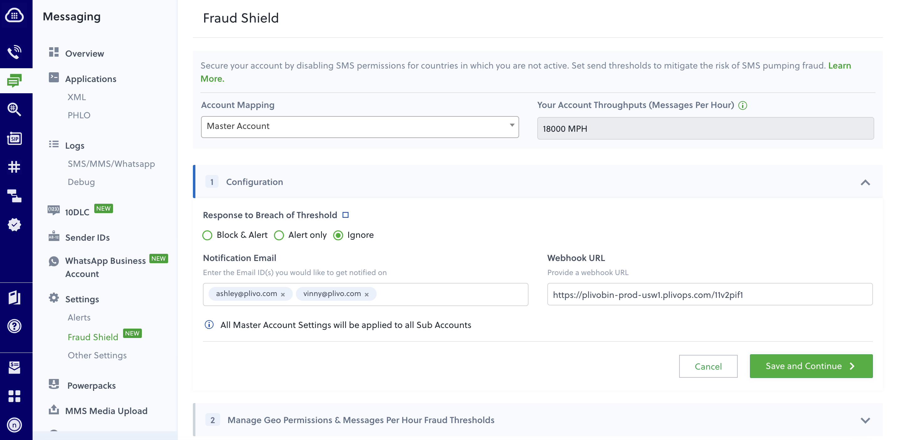 How to configure Fraud Shield
