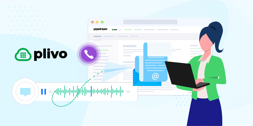 Forward Voicemail to Email Using Pipedream | Plivo