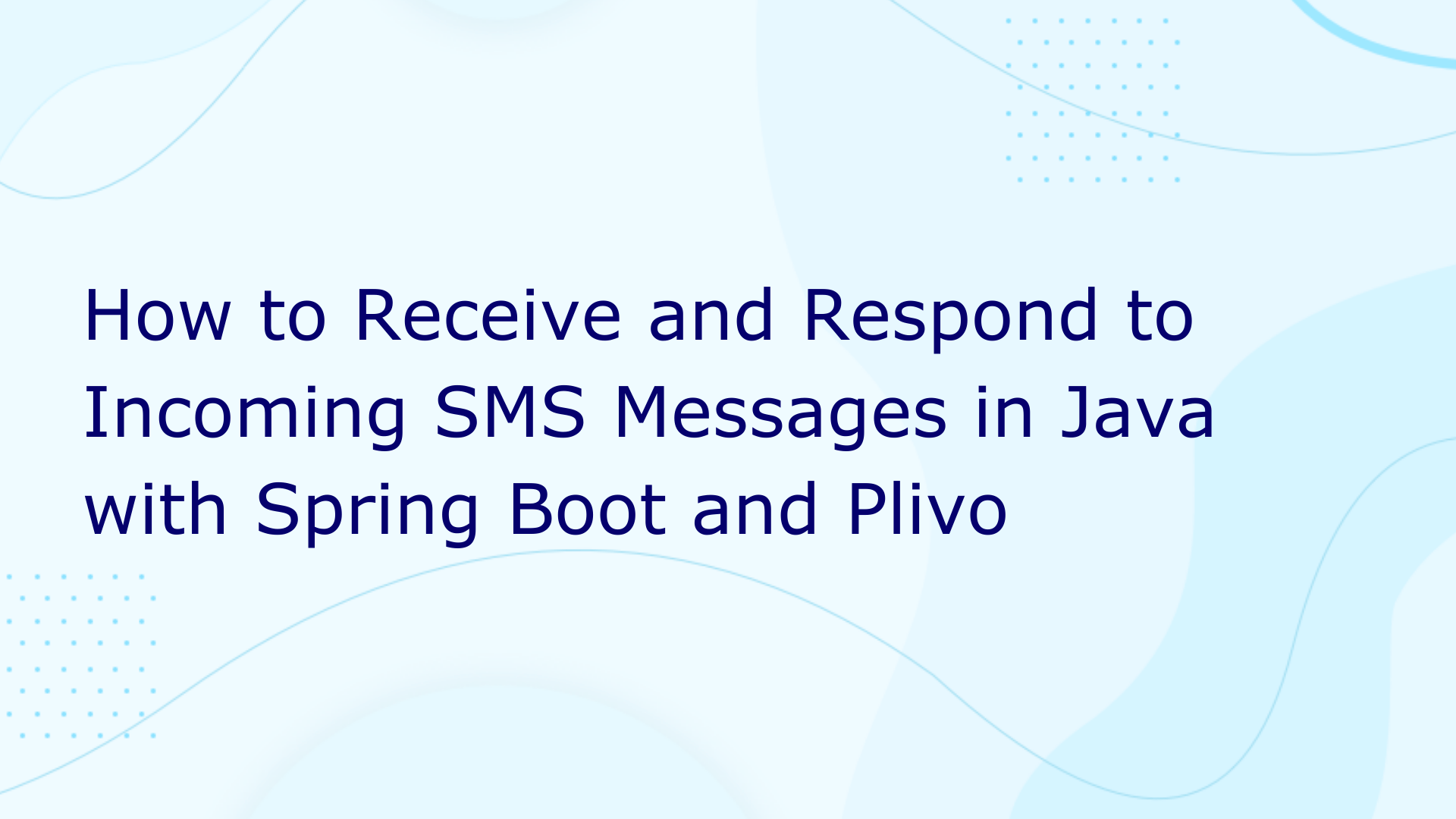 Spring boot hotsell sms example