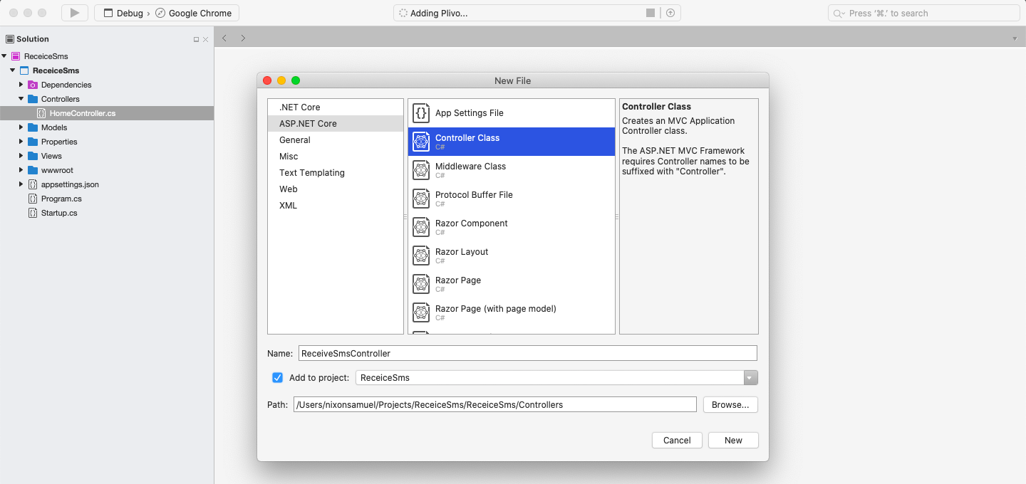 Install Plivo Nuget Package