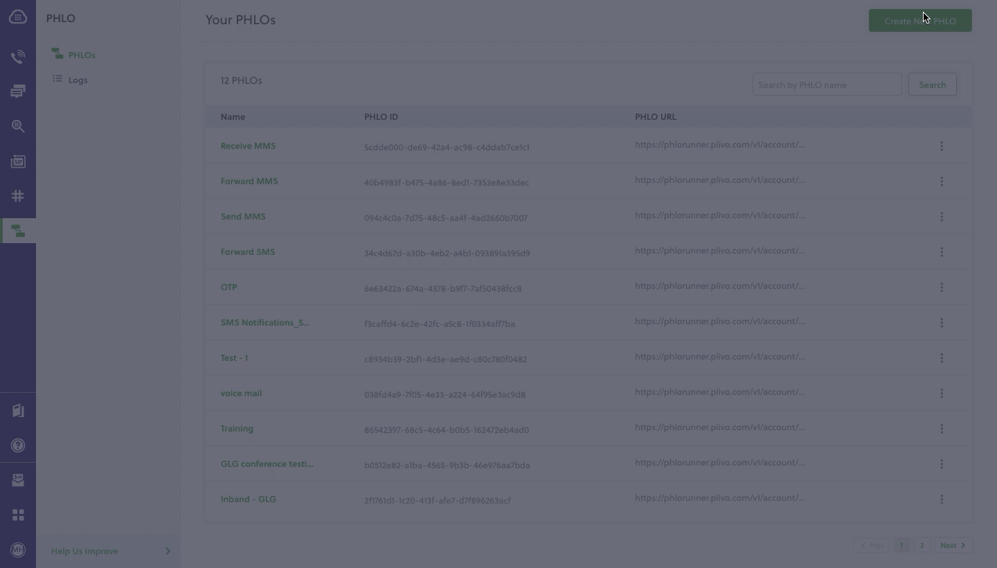 Create a PHLO to reply to an incoming SMS