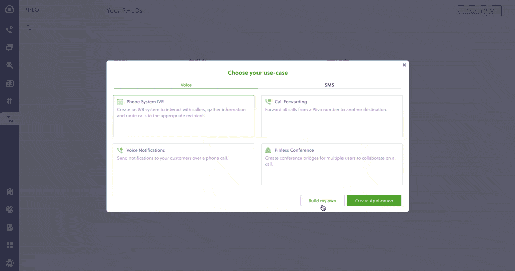 Create PHLO for outbound SMS