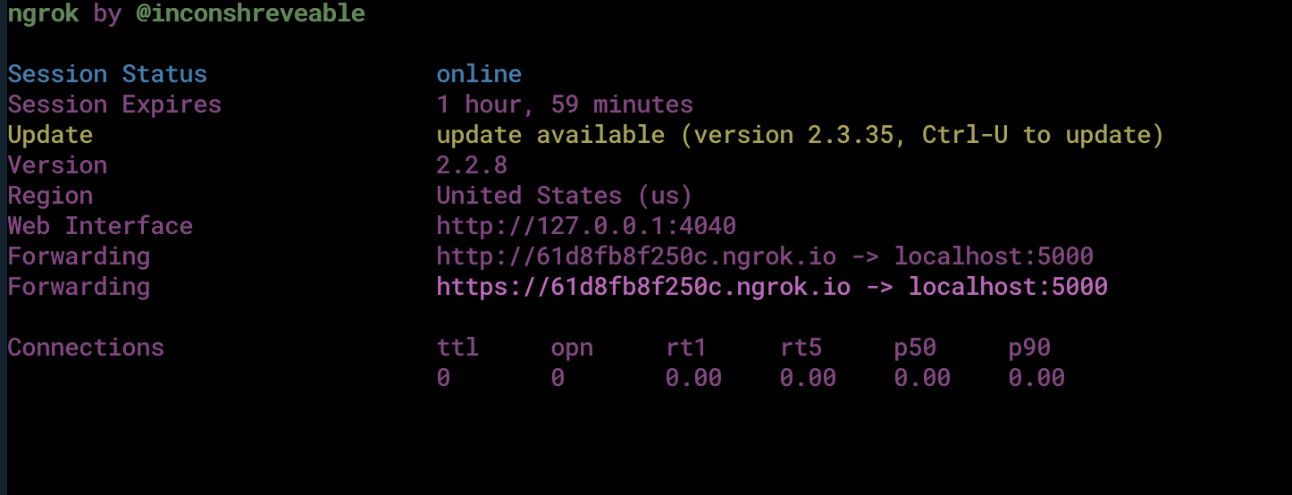 サンプルngrok CLI