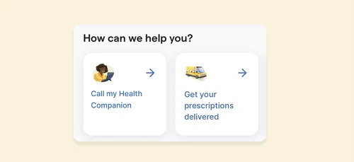  Interface showing healthcare options