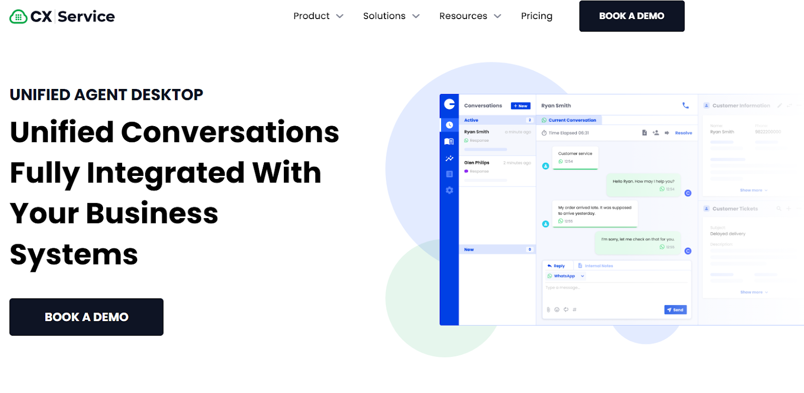  Image showing Plivo's Unified Agent Desktop in action