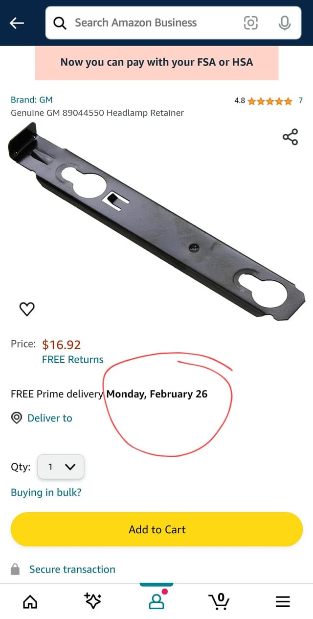 Amazon order estimate