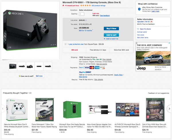 eBay product recommendation