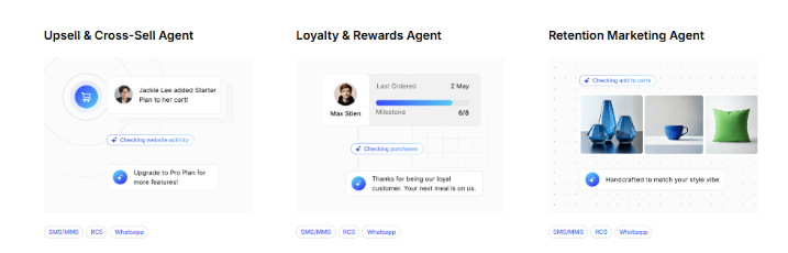 Agentic workflow examples showing loyalty and retention strategies