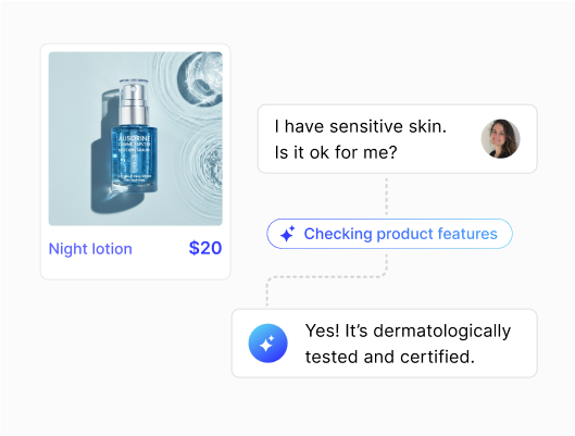 Image depicting Plivo’s AI Shopping Agent feature