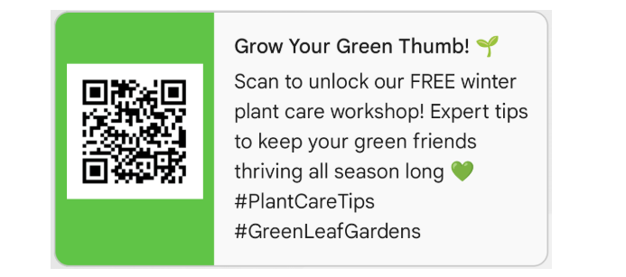 Interactive business communication example for RCS pricing