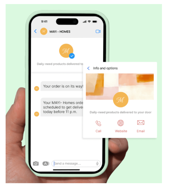 Basic message example for RCS pricing calculation
