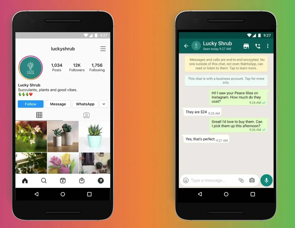 Image showing WhatsApp with a conversation, highlighting conversational commerce.