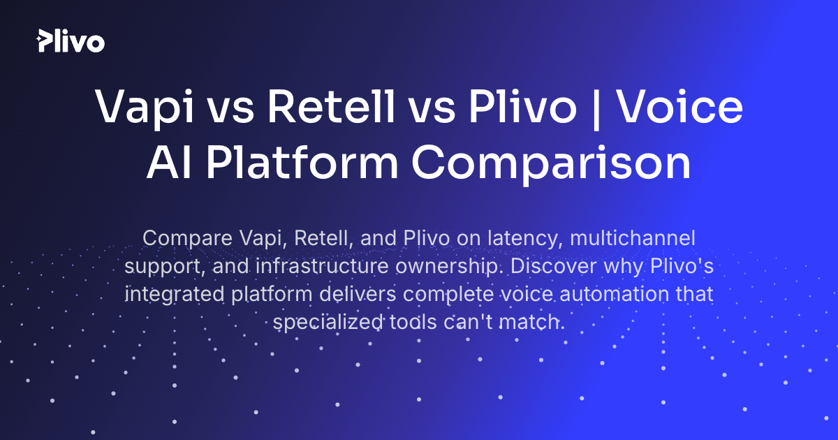 Vapi vs Retell vs Plivo | Voice AI Platform Comparison